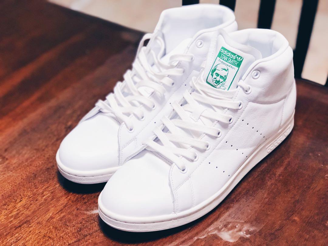 BRAND NEW Adidas Stan Smith Mid Leather High Top Sneakers Men s