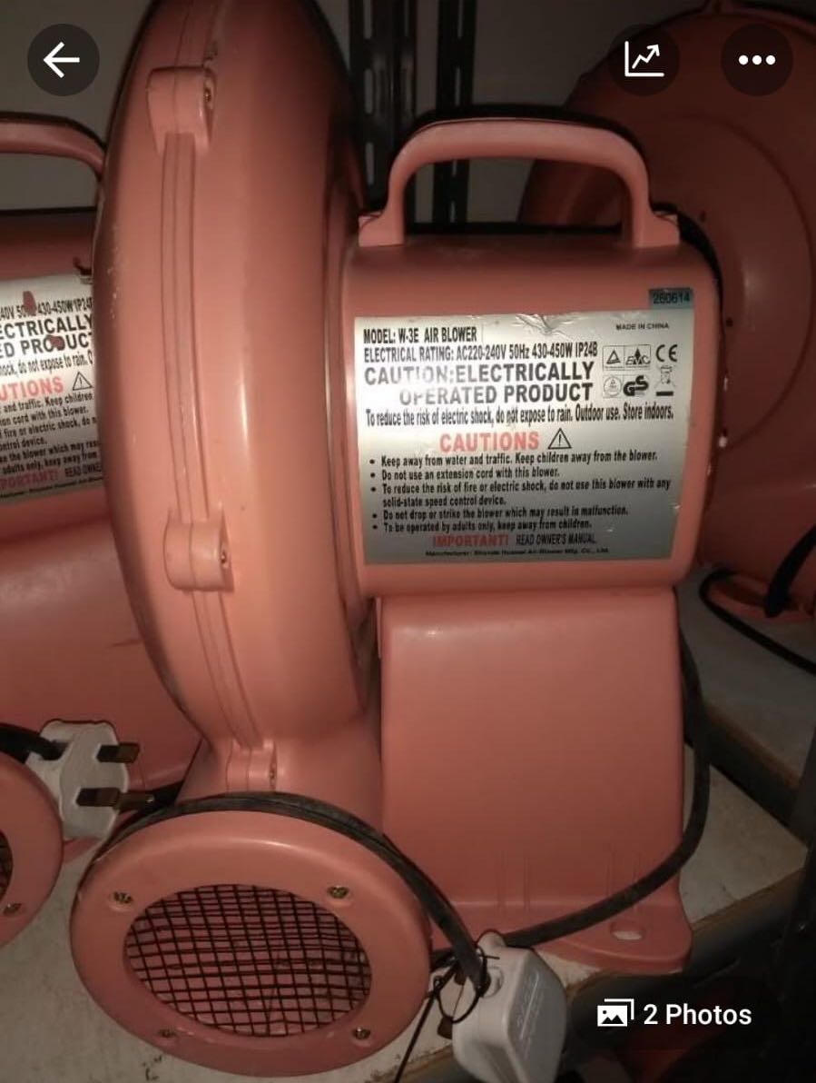 BRAND NEW W3E Air Blower strong blower for bouncy castle, floor