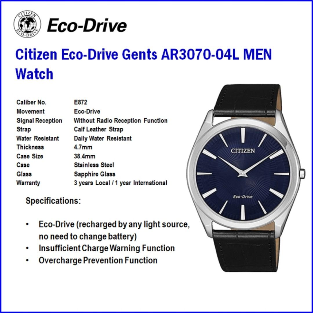 Citizen Eco Drive Gents AR3070 04L MEN Watch Mobile Phones Gadgets Wearables Smart Watches on Carousell