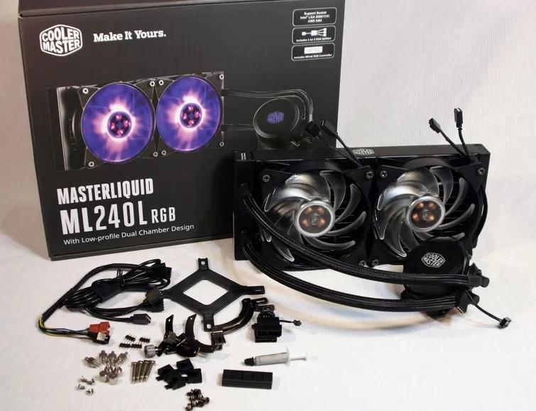 Cooler Master Ml240l Rgb Liquid Cooler 4 Rgb Fan Electronics Computer Parts Accessories On Carousell