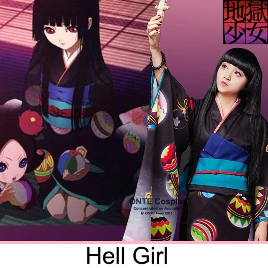 Get Wallpaper Enma Ai Jigoku Shoujo Kimono Hell Girl Cosplay Costume Only Free