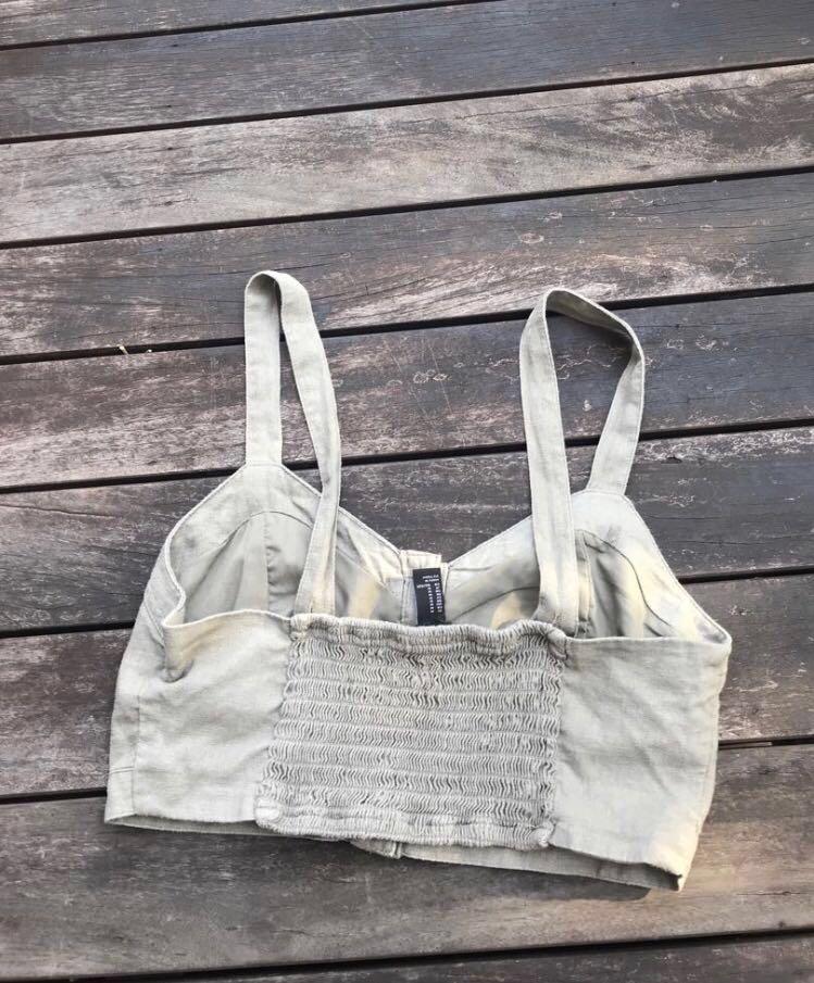 khaki green bralet