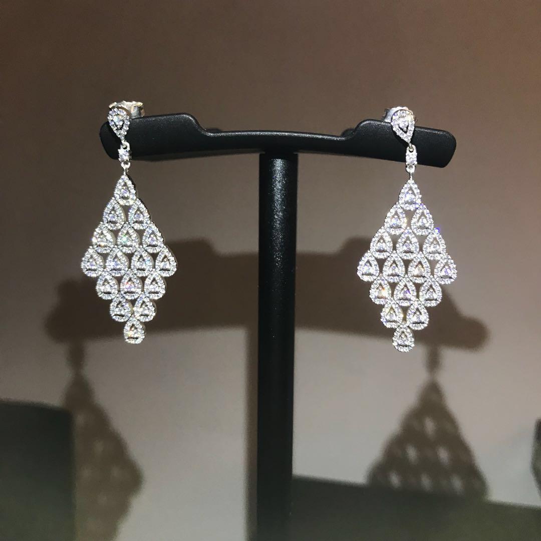 Genuine Pandora Cascading Glamour Hanging Earrings 296321CZ