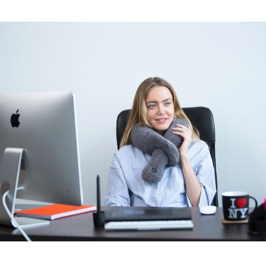 Grey Vasco Travel Pillow with Massage Heating Mode Health Nutrition Massage Devices on Carousell