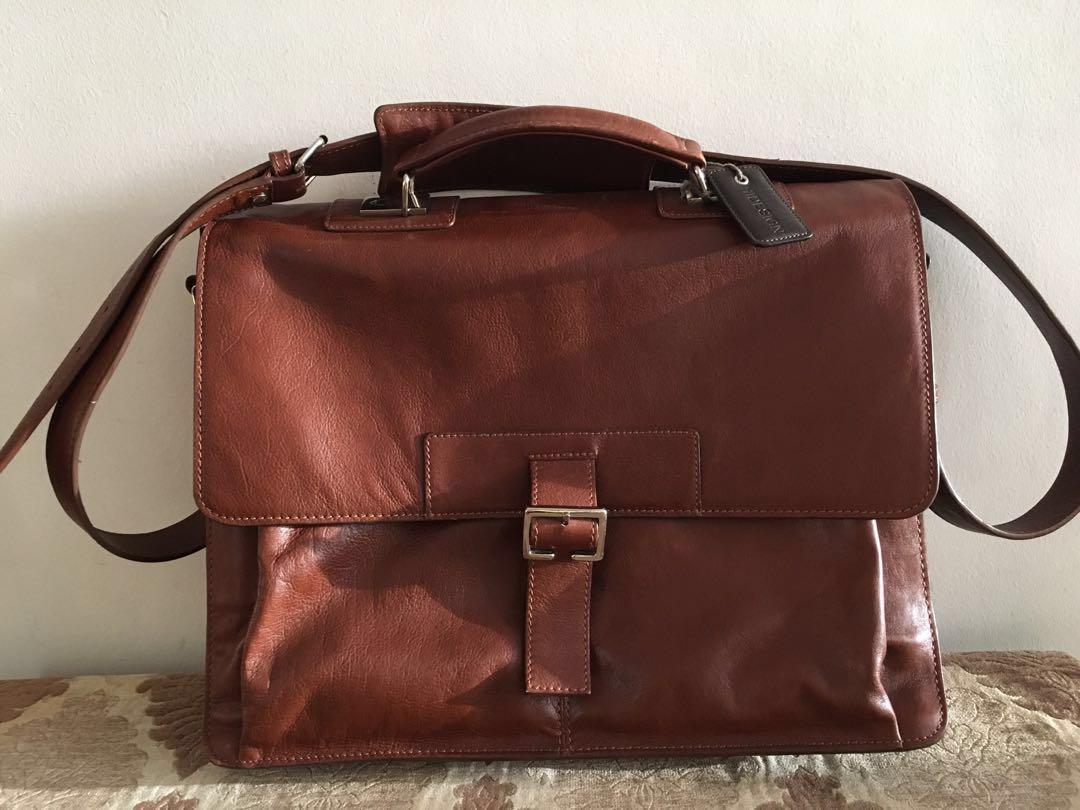 Hidesign natural full leather laptop bag in great condition