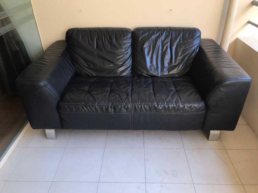Italian Leather Sofa Furniture Sofas On Carousell