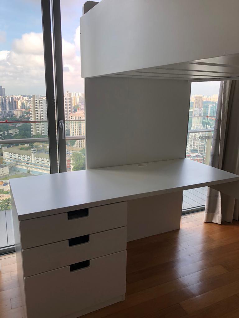 Loft Bed Combo Bed And Desk Furniture Beds Mattresses On Carousell
