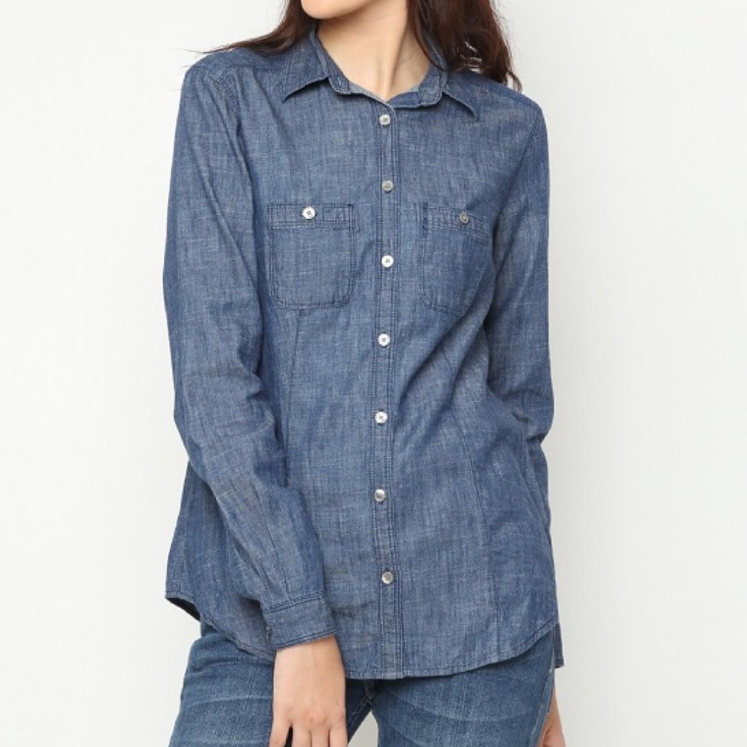 Ann taylor denim hotsell shirt