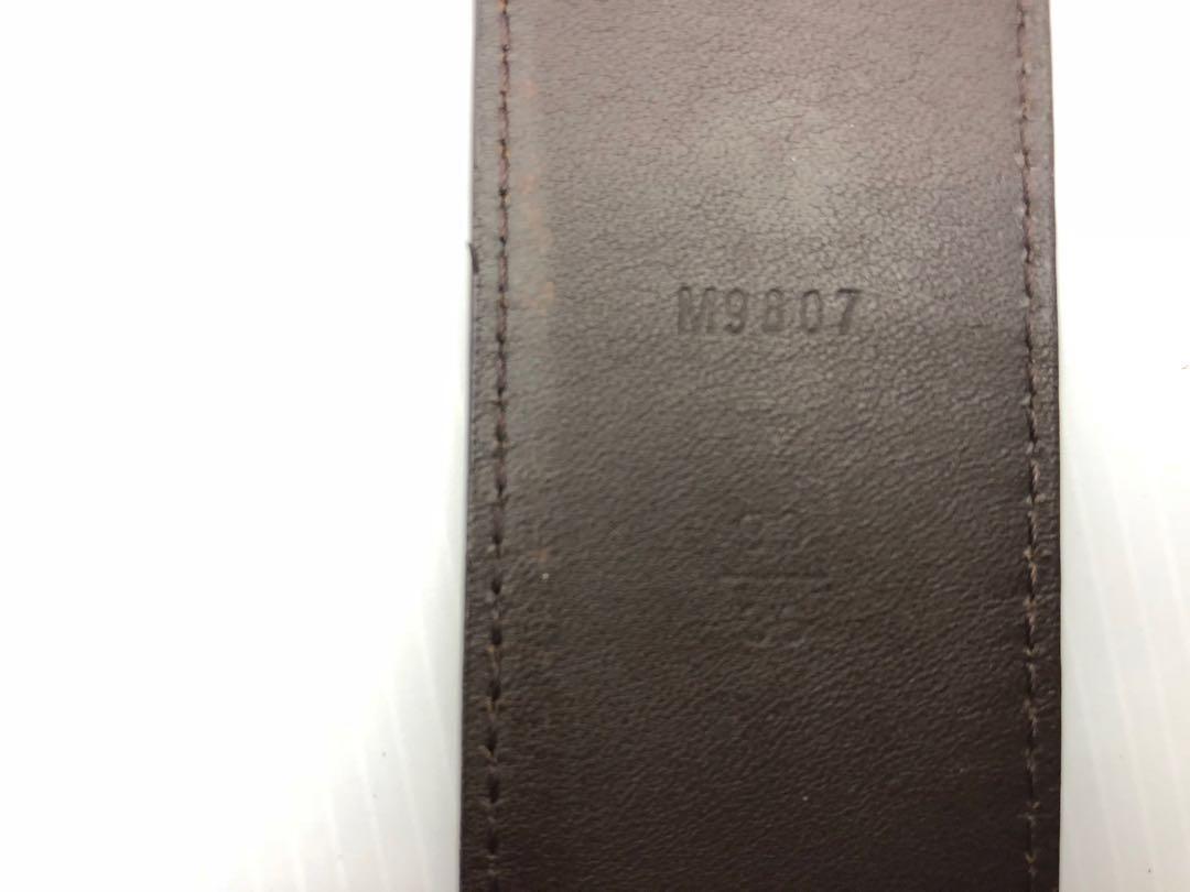 Louis Vuitton, Accessories, Size 144 Louis Vuitton Ceinture Belt Damier  Leather Brown M9807