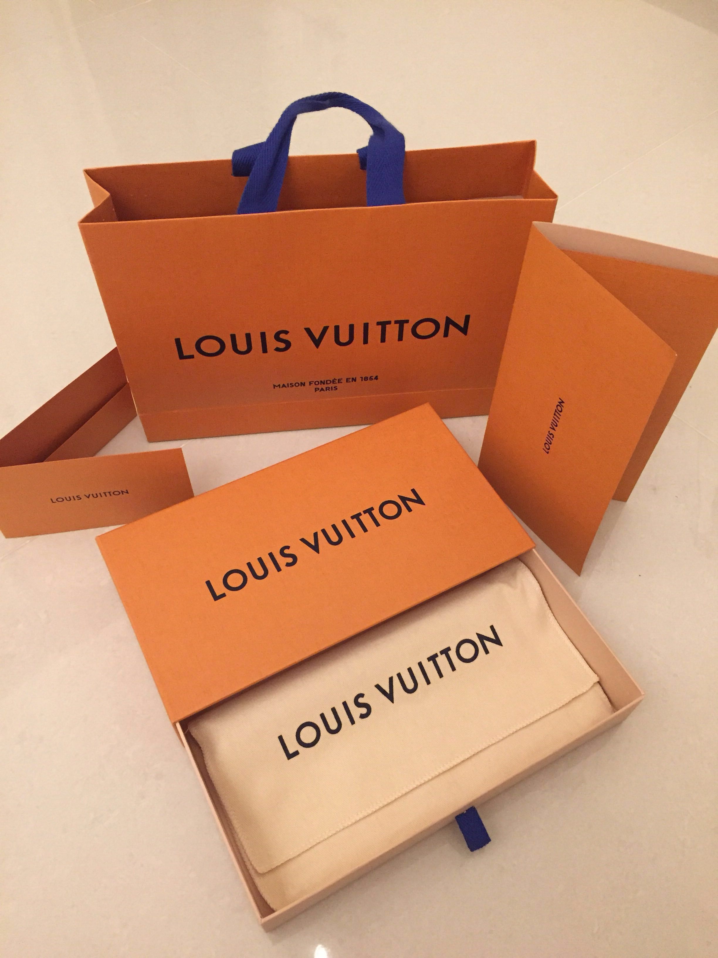 Louis Vuitton paper bag,servicing card holder,receipt card holder , Luxury,  Bags & Wallets on Carousell