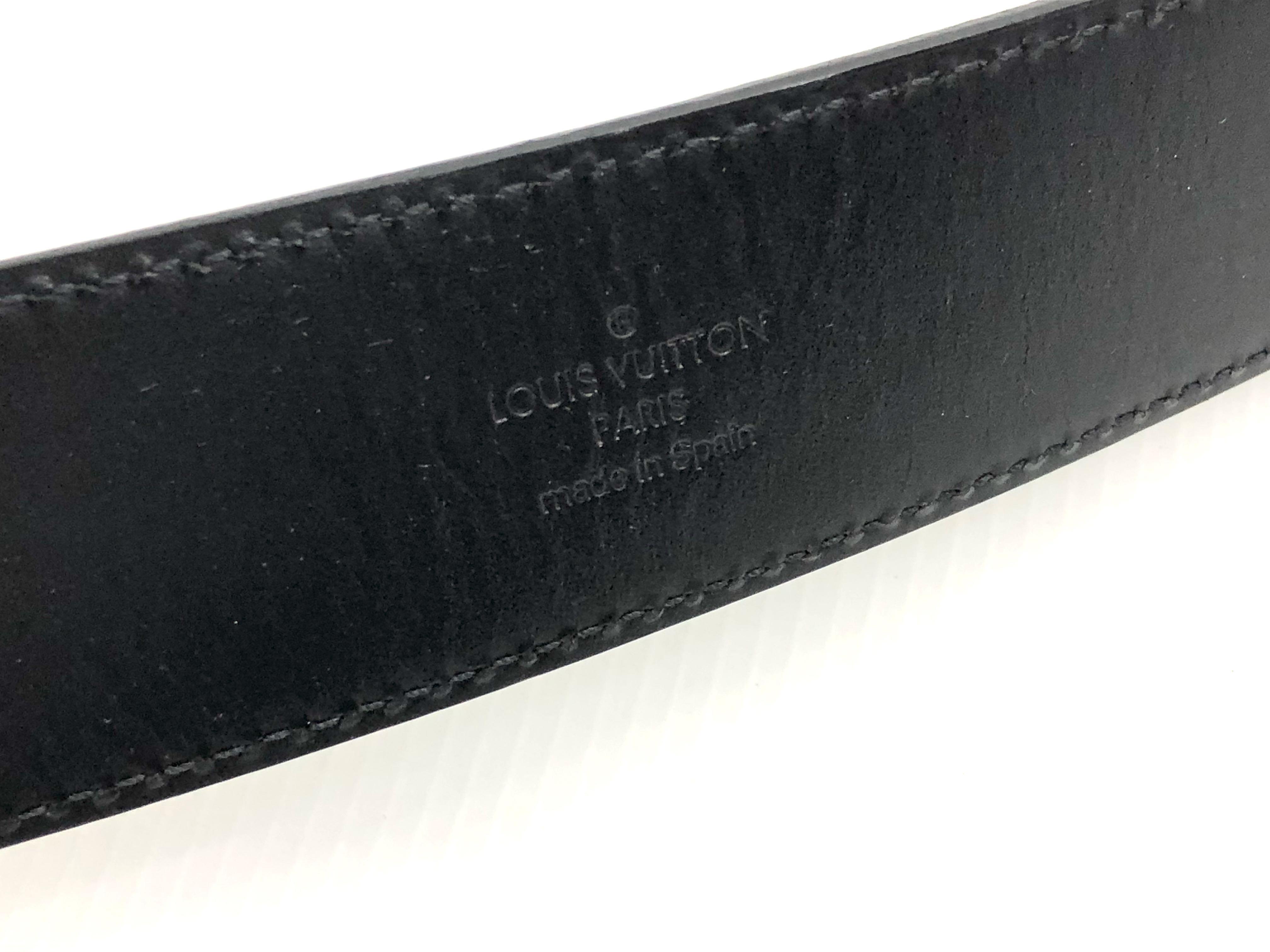 Louis Vuitton Belt Men Damier Graphite LV Black Grey 100/40 M9808 Authentic  for Sale in Hollywood, FL - OfferUp
