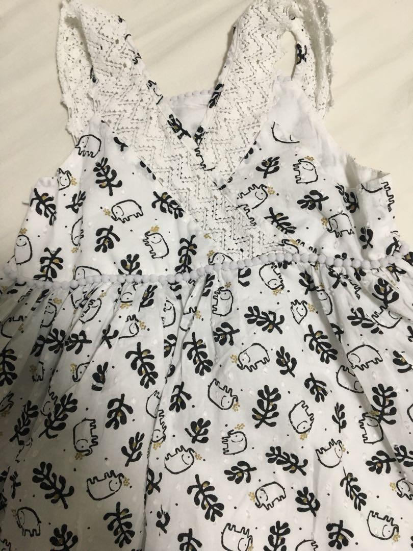 Marks and Spencer toddler girl elephant print dress, Babies & Kids