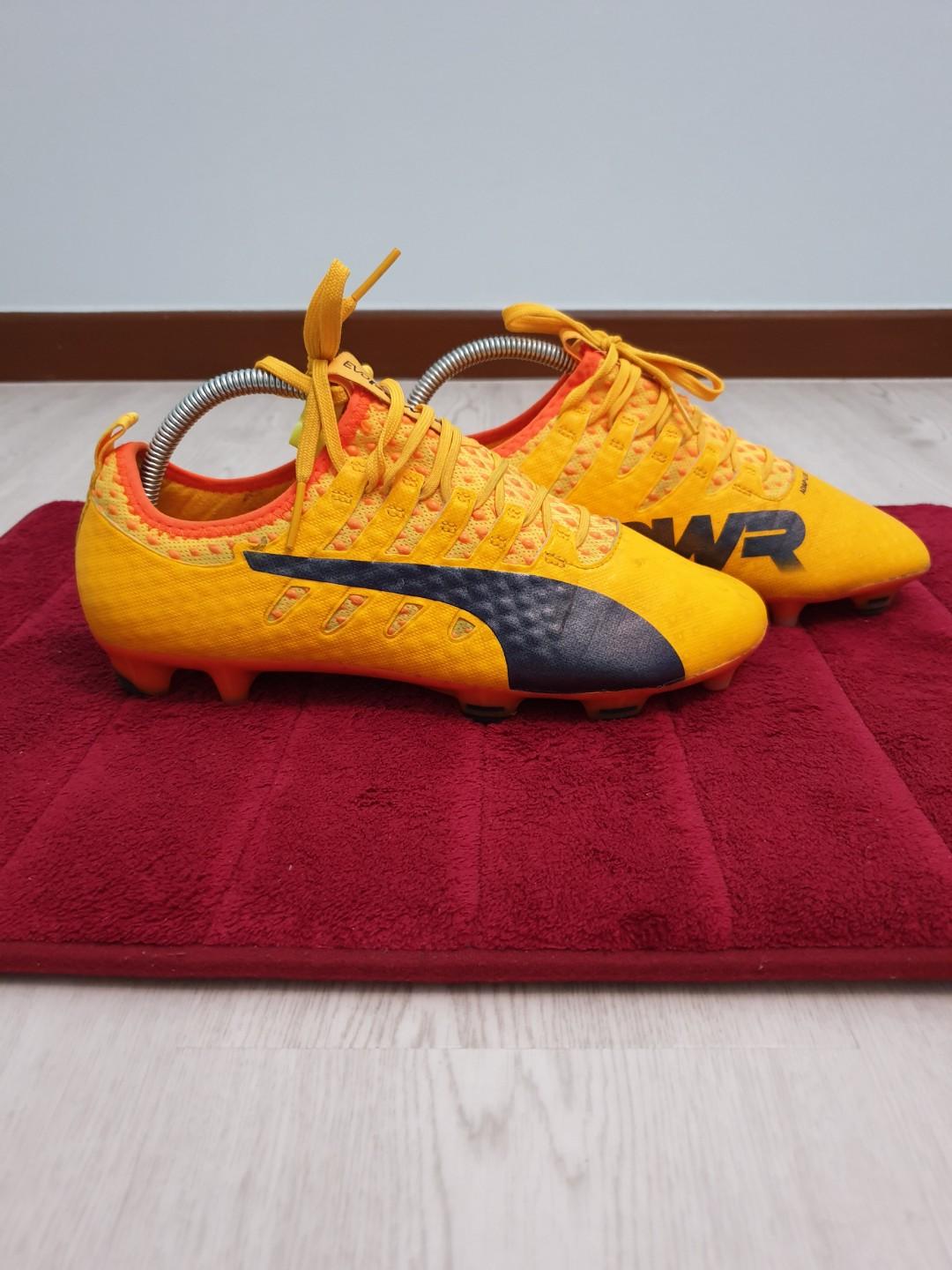 PUMA EVOPOWER VIGOR 1 SAFETY ORANGE FOOTBALL BOOTS 1ST GRADE Sports Equipment Sports Games Water Sports on Carousell