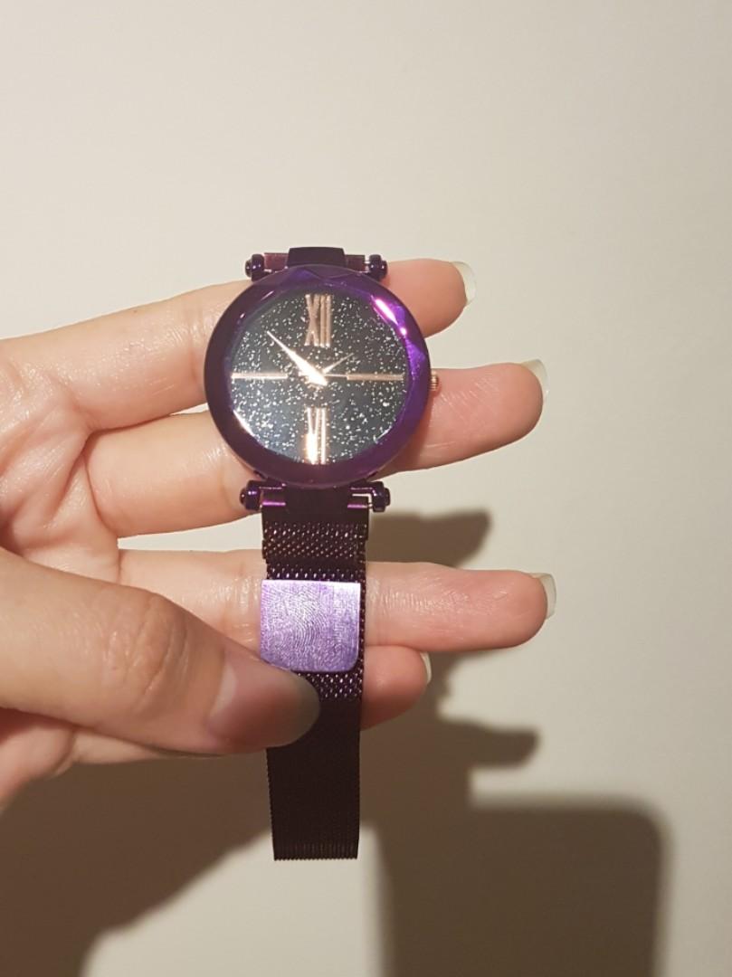 Purple discount magnetic watch