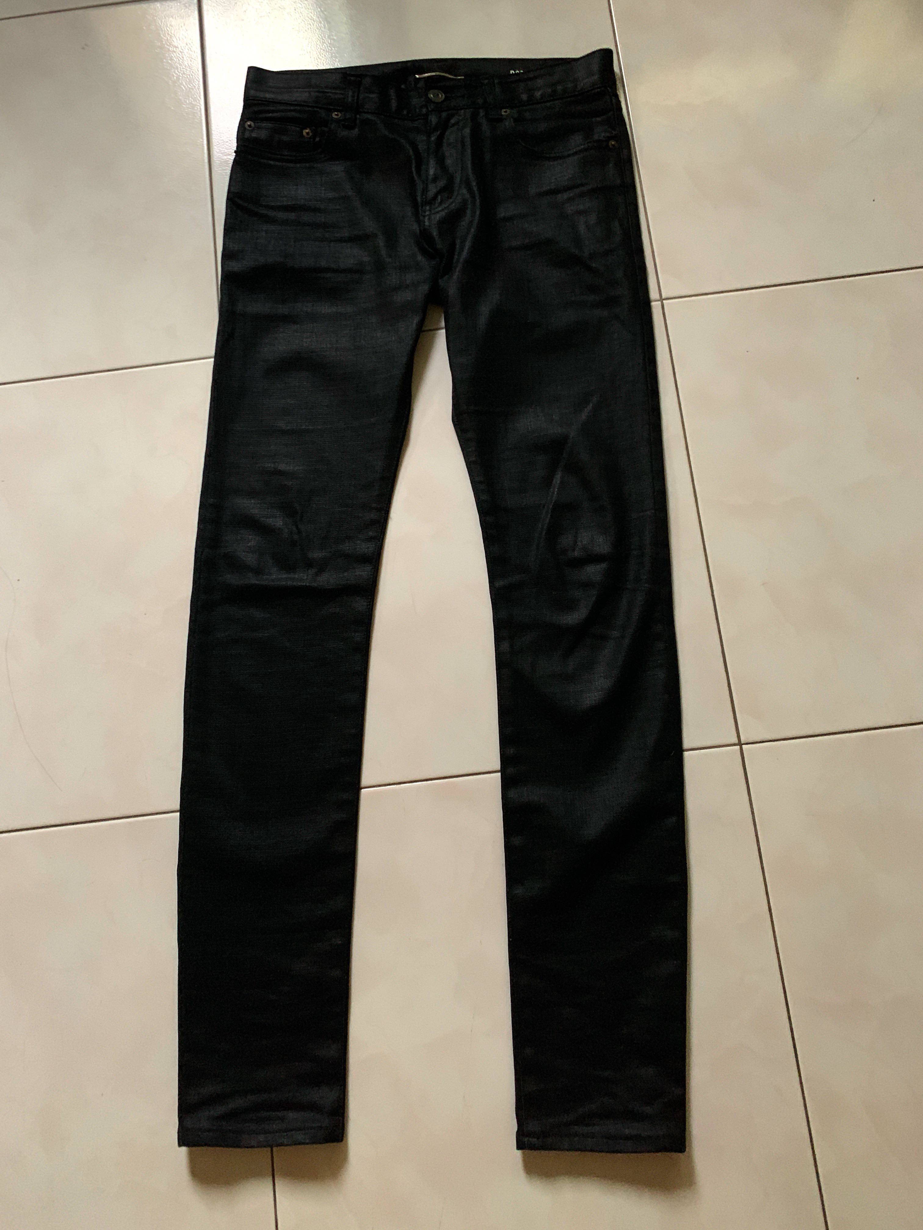 Saint Laurent AW13 D02 Waxed Denim Jeans, Men's Fashion, Bottoms, Jeans ...