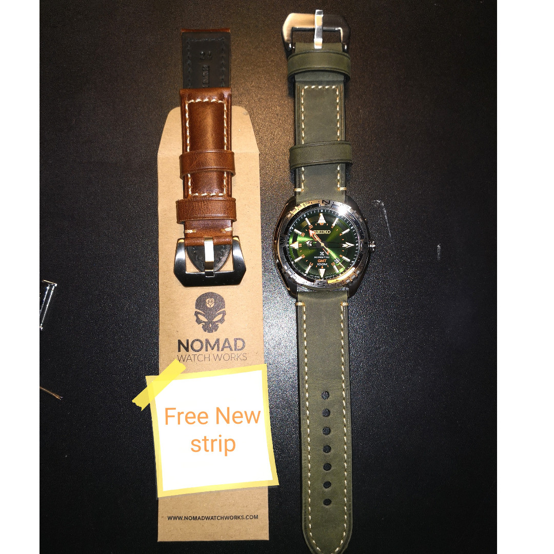 Seiko Prospex Kinetic GMT + New FOC leather strip worth $30, Mobile Phones Gadgets, Wearables & Smart Watches on Carousell