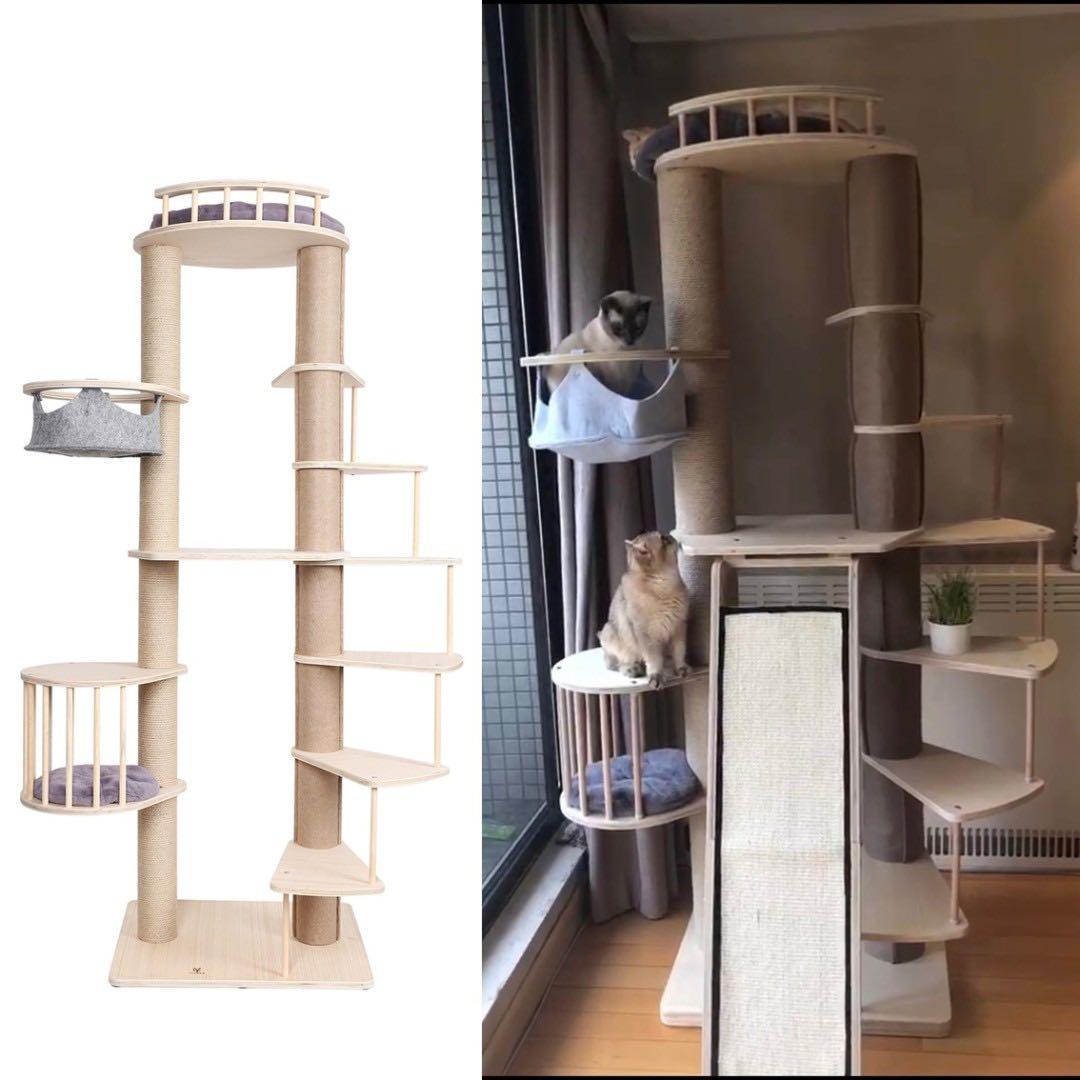 Cat tree store with food bowl
