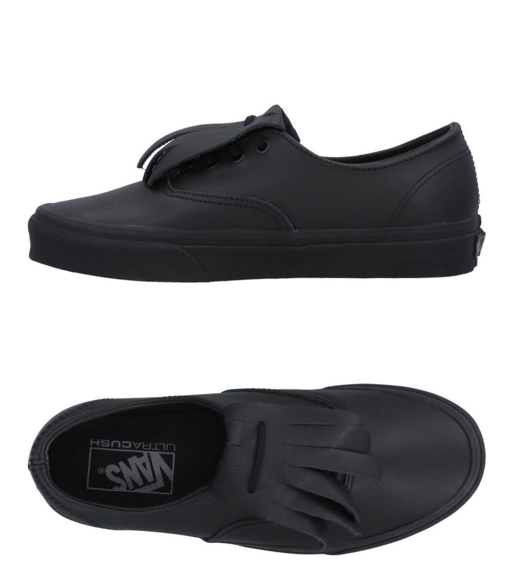 all black leather vans