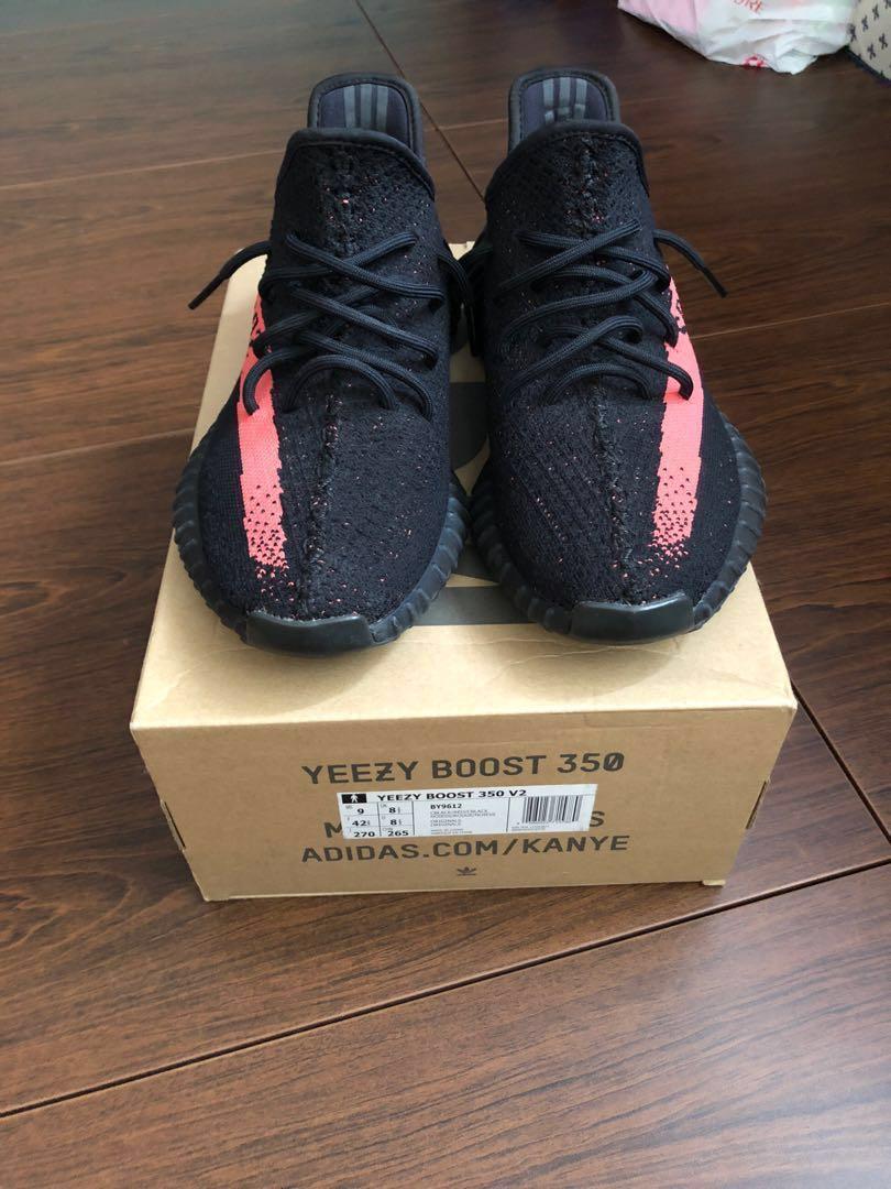 Yeezy Boost 350 V2 Red Stripe Men S Fashion Footwear Sneakers