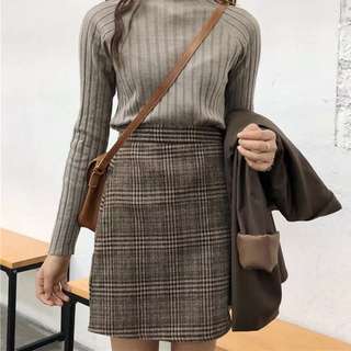 秋冬格仔半截裙 （內有裡布）plaid pattern skirt (winter)62975775147137114