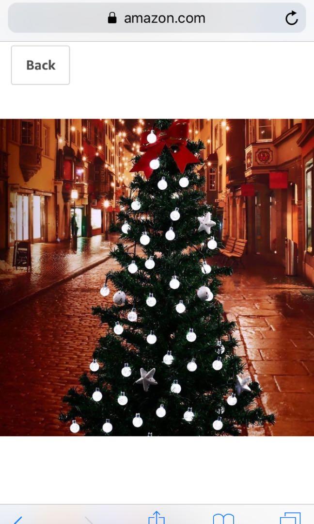 20ft 30 Led Solar Ed Ball Globe Lights Christmas Fairy 20ft 30 Led Solar Ed Ball Globe