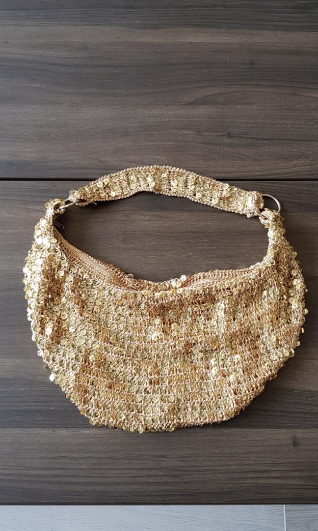 sequin shoulder bag