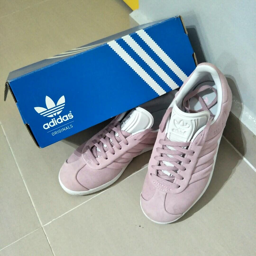 Adidas Gazelle Pink Suede Shoes, Women 