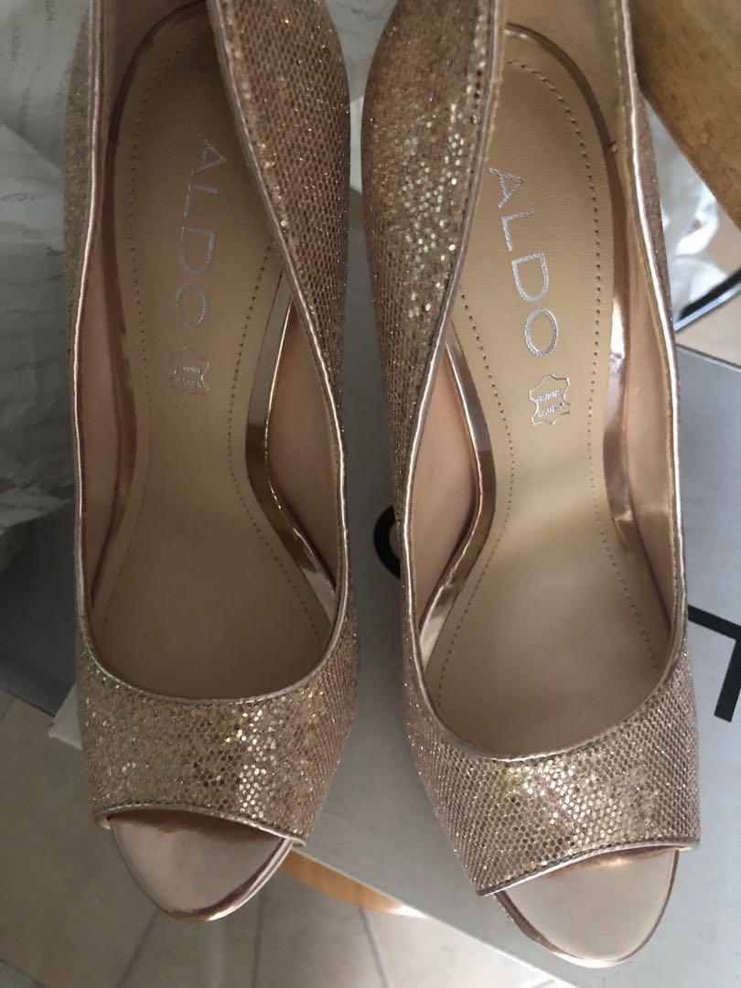 aldo rose gold heels