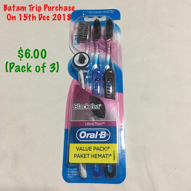 oral b black tea toothbrush