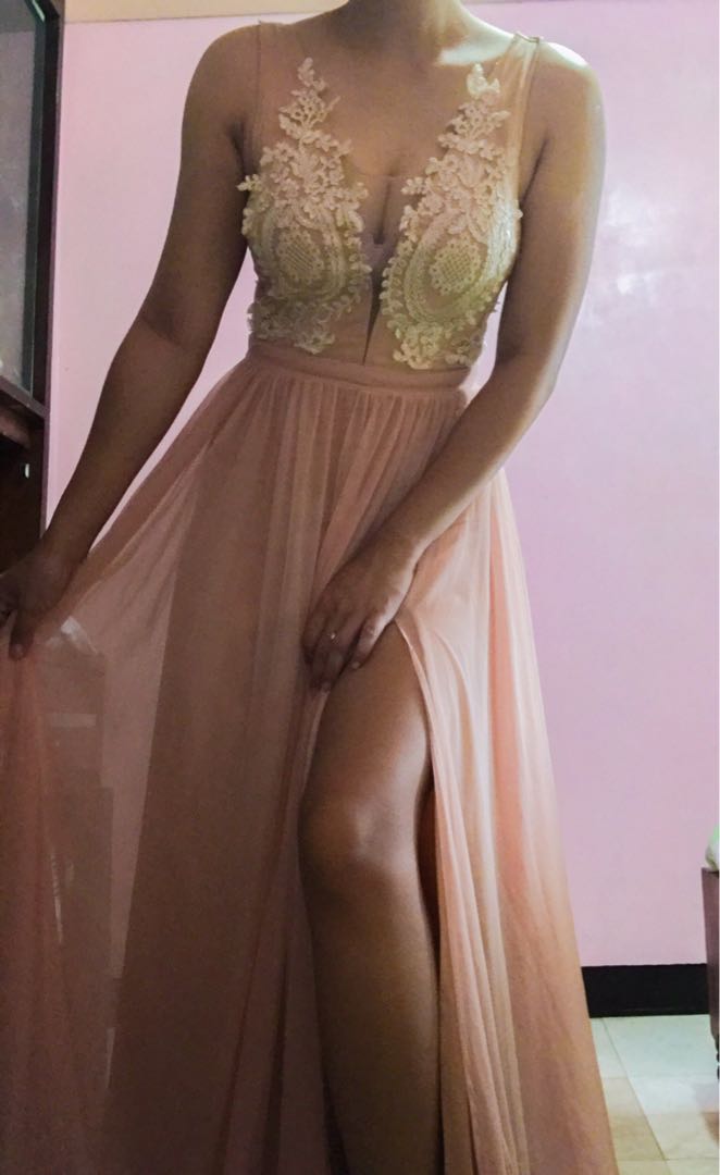 Beige fantasy gown, Women's Fashion 
