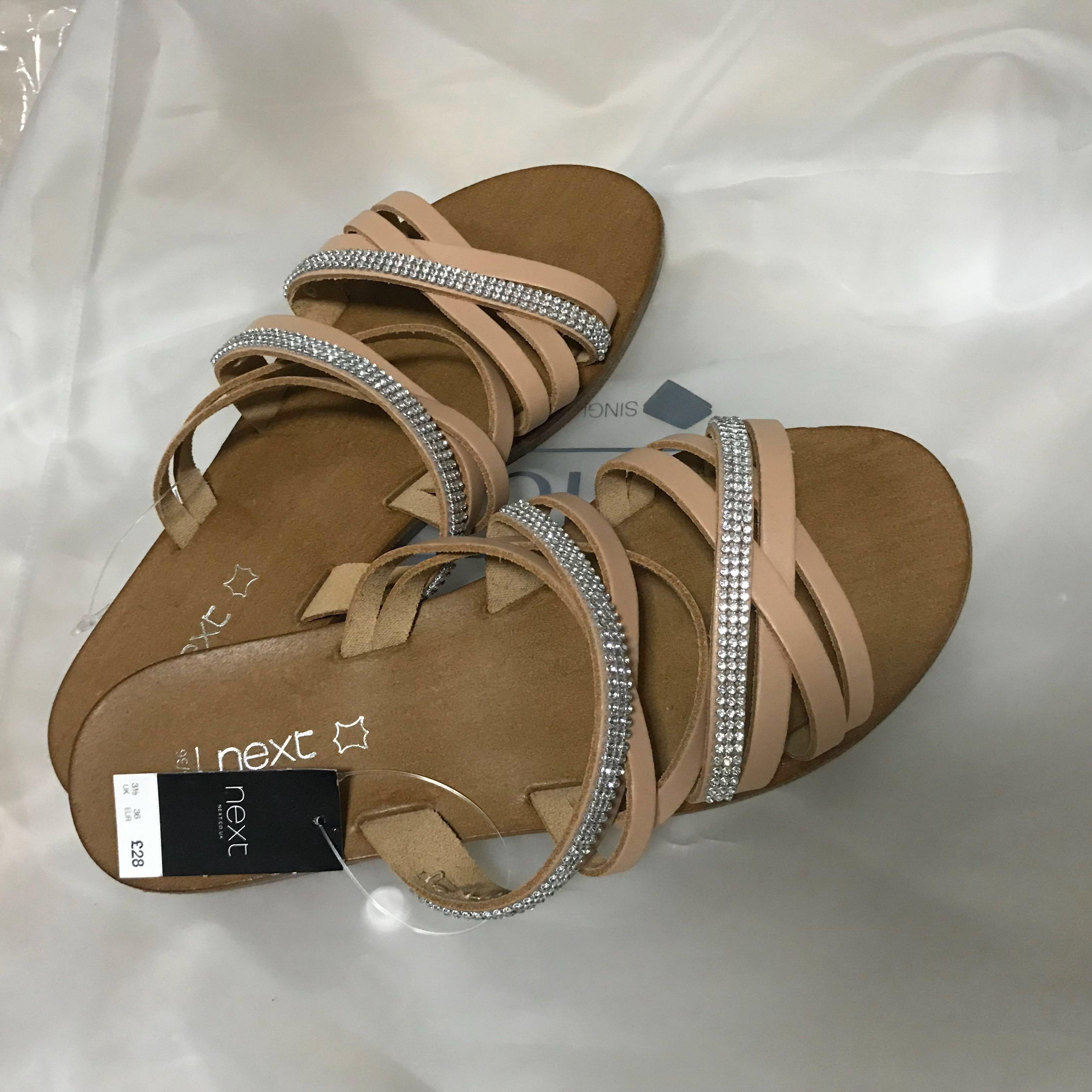 next cream sandals