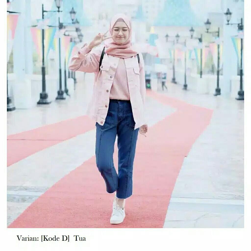 20 Ide Ootd  Hijab  Celana  Jeans  Biru My Red Gummi Bear