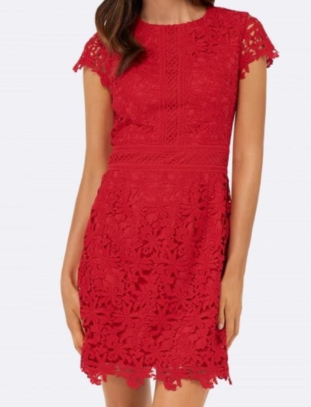 forever new red lace dress
