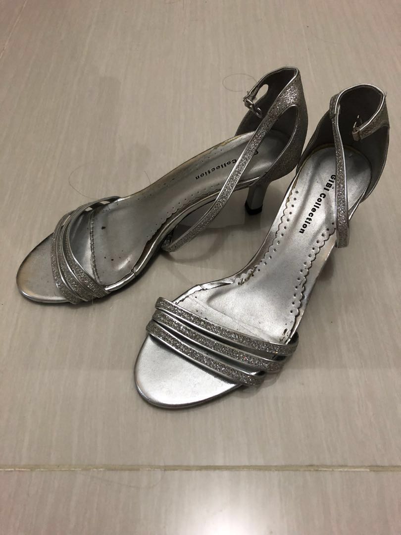 Gibi silver heels, Women's Fashion, Footwear, Heels on Carousell