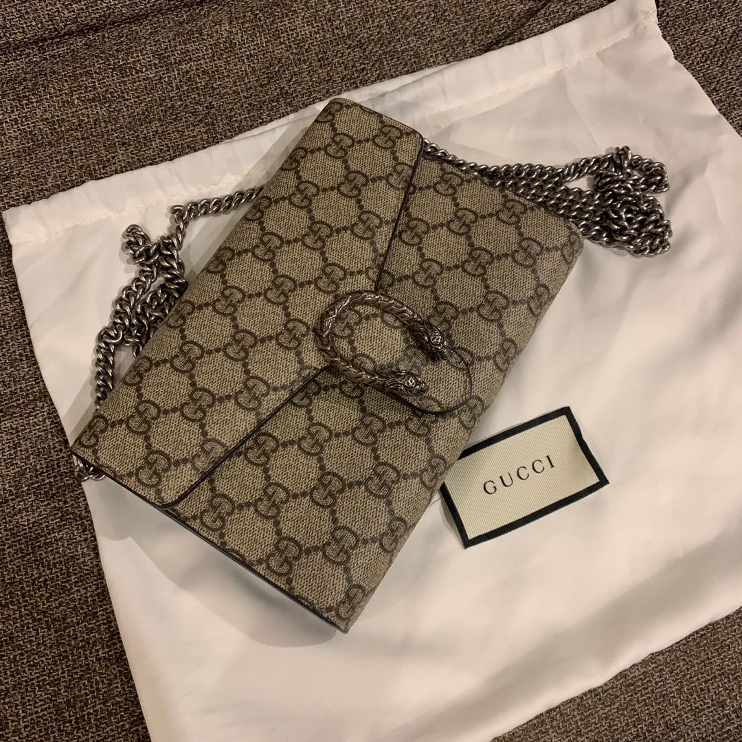 gucci dionysus gg supreme chain wallet