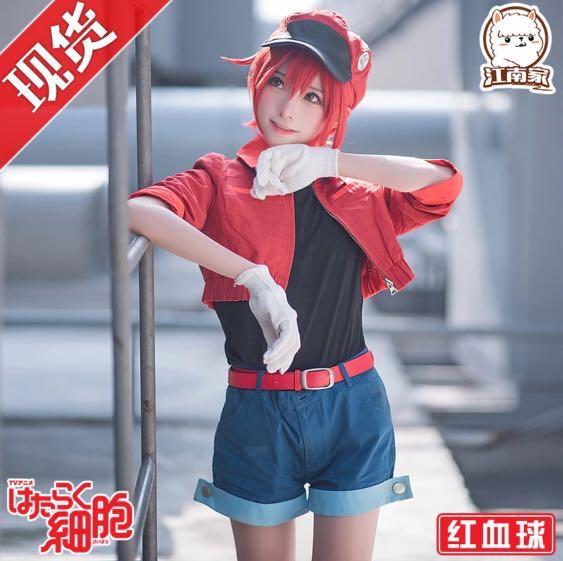 Wallpaper Hataraku Saibou Cells At Work Red Blood Cell Cosplay For iPhone