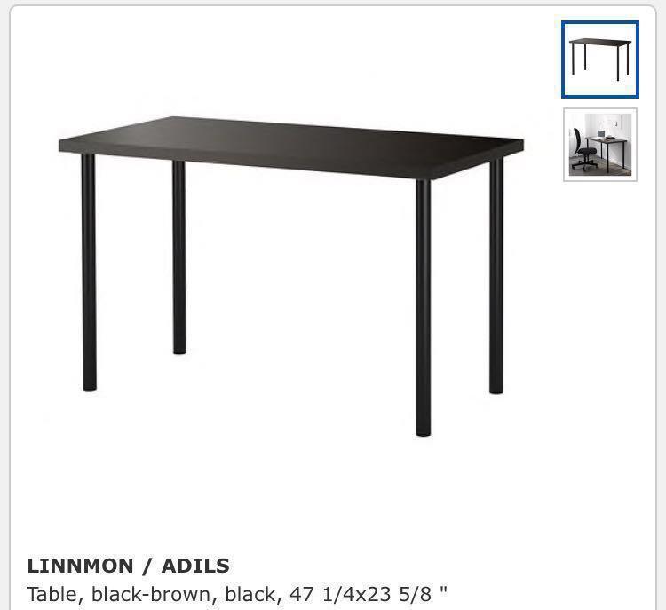Ikea Black Table With Chair Furniture Tables Chairs On Carousell
