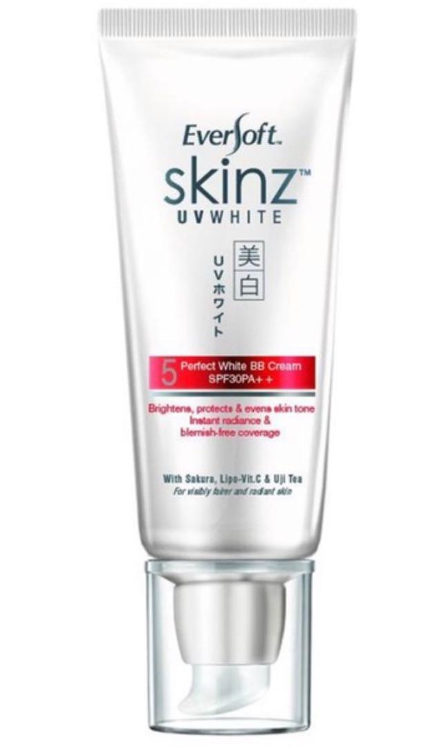 Instock Eversoft Skinz Uv White Whitening Skincare Perfect White Bb Cream Health Beauty Makeup On Carousell