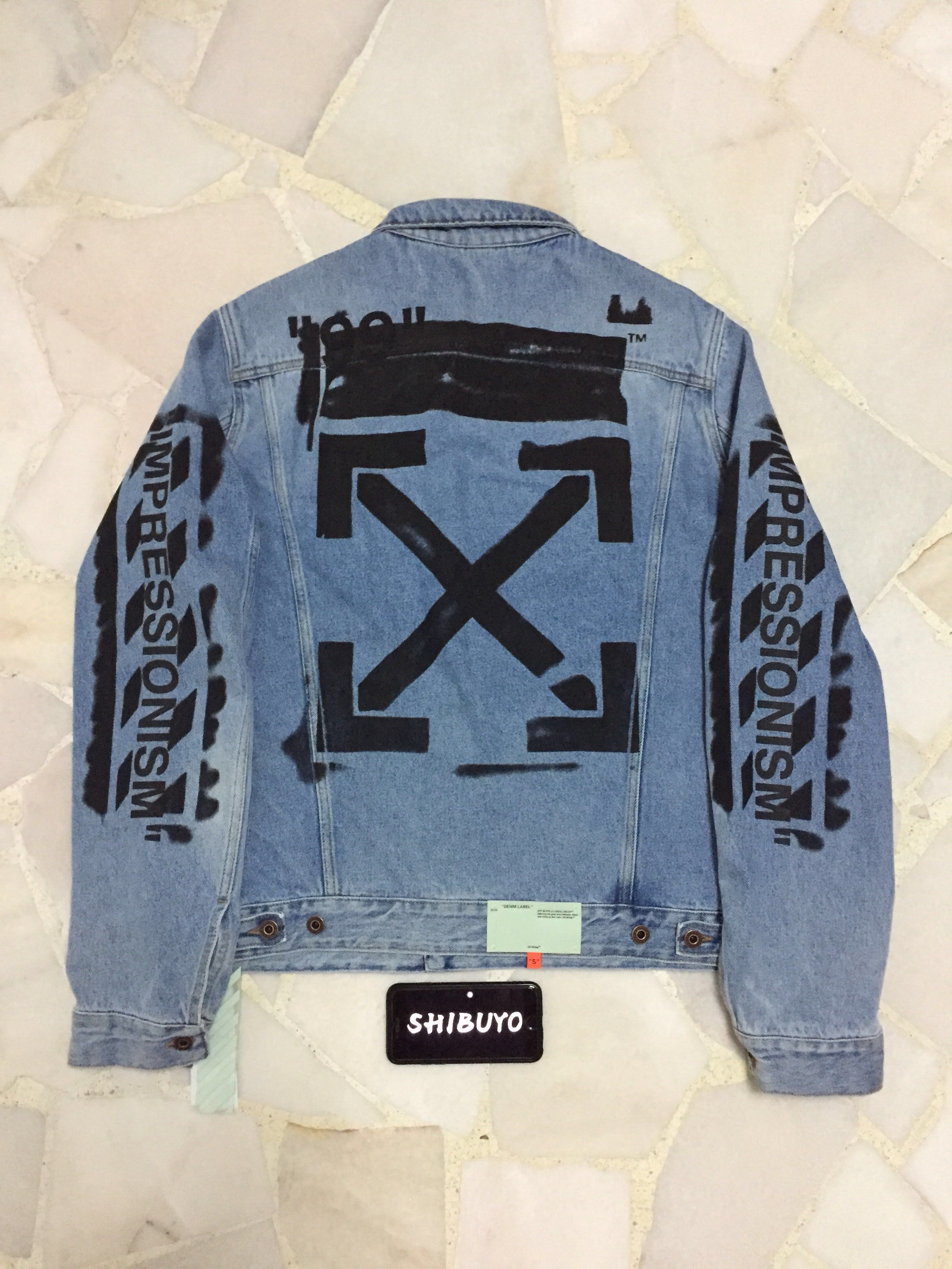 Off white 19ss denim jacket clearance