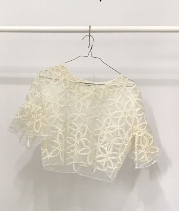 sheer beige top