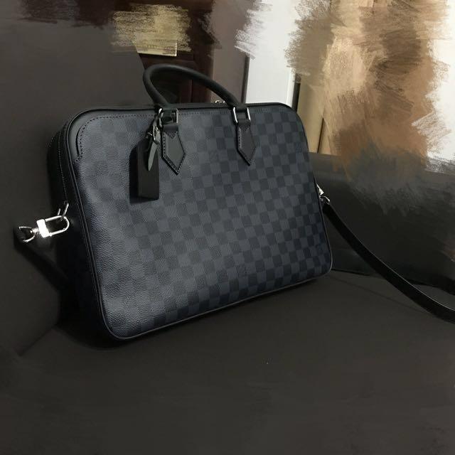 Louis Vuitton Dandy MM men business briefcase
