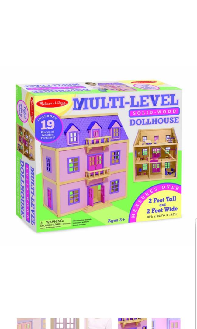 melissa and doug multi level dollhouse