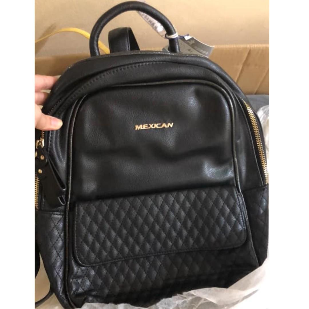 Mexican leather backpack purse Clearance