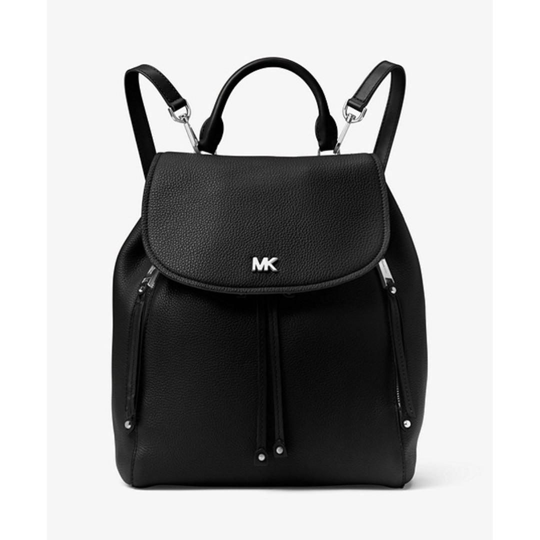 mk evie medium leather backpack