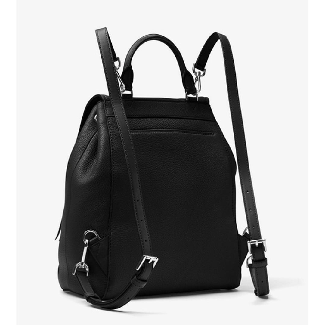 mk evie medium leather backpack