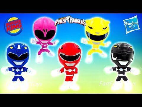 Mighty Morphin Power Rangers Burger King set of 5 Hobbies Toys Toys Games on Carousell