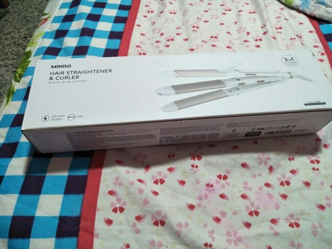 Miniso hair straightener curler Beauty Personal Care Hair on Carousell