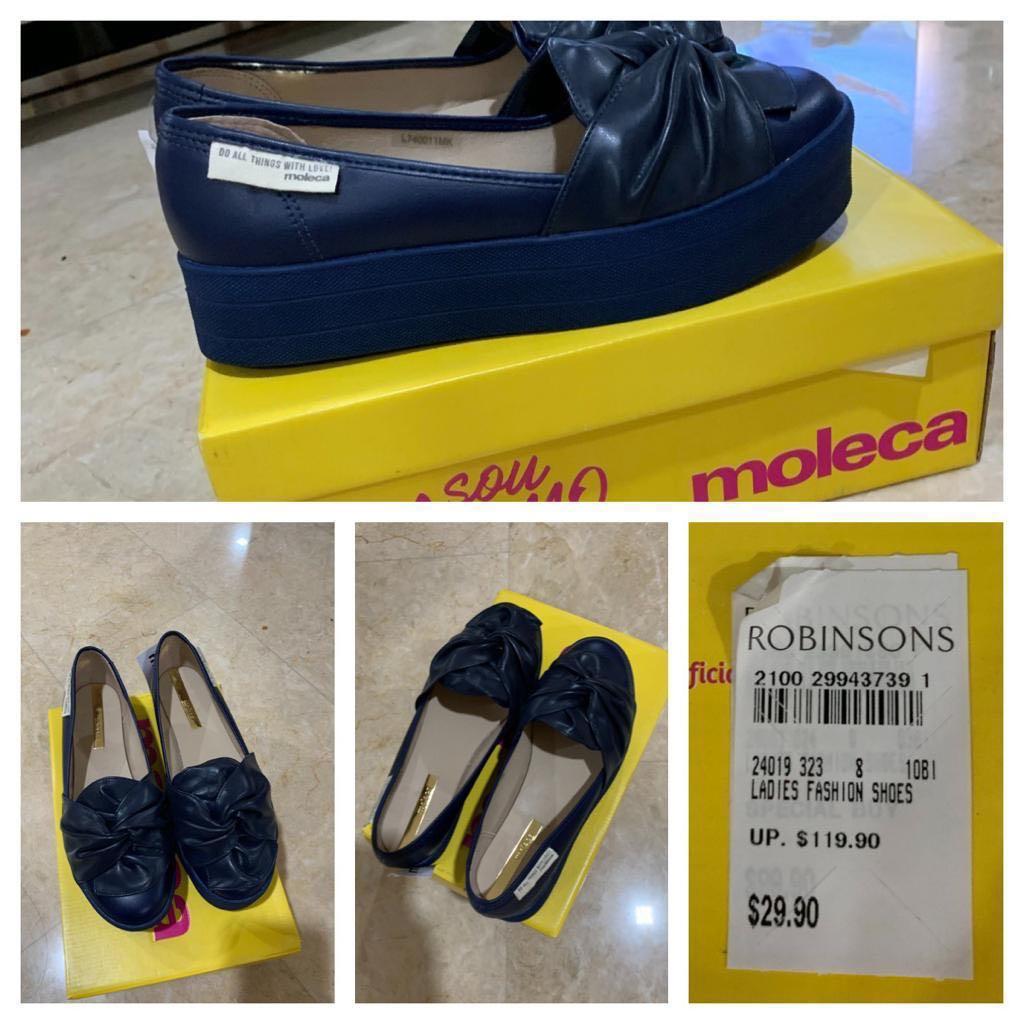 navy platform loafers