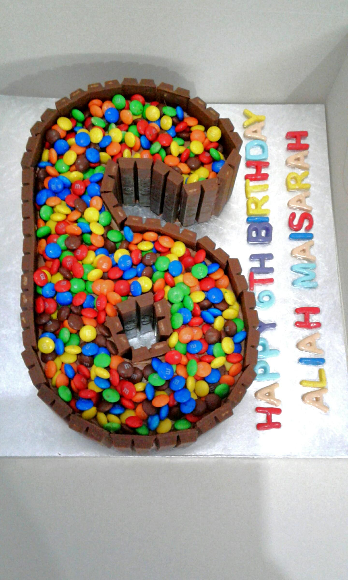 Celebrate Birthday With Age 6 Cake