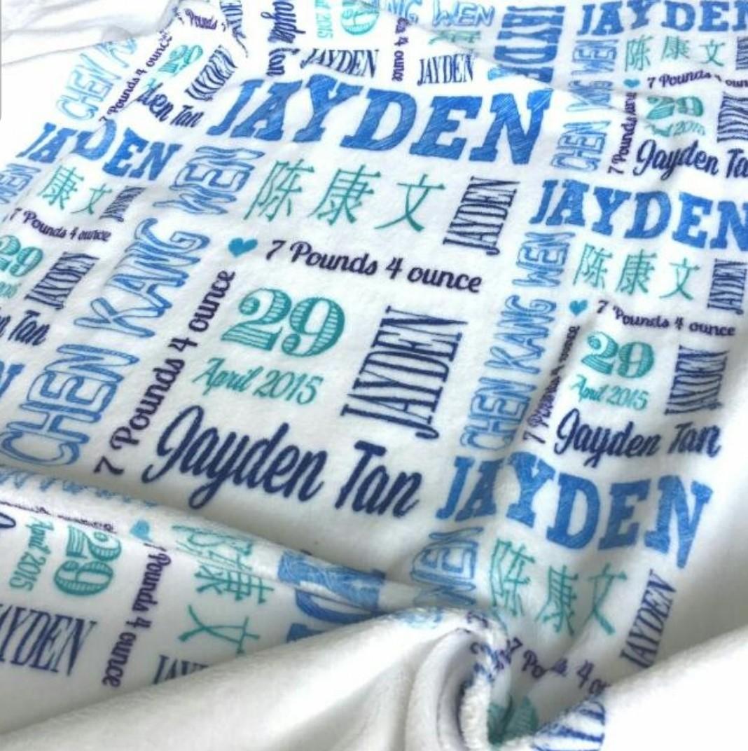 personalised baby swaddle wrap